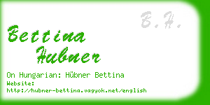bettina hubner business card