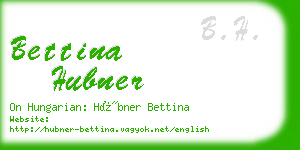 bettina hubner business card